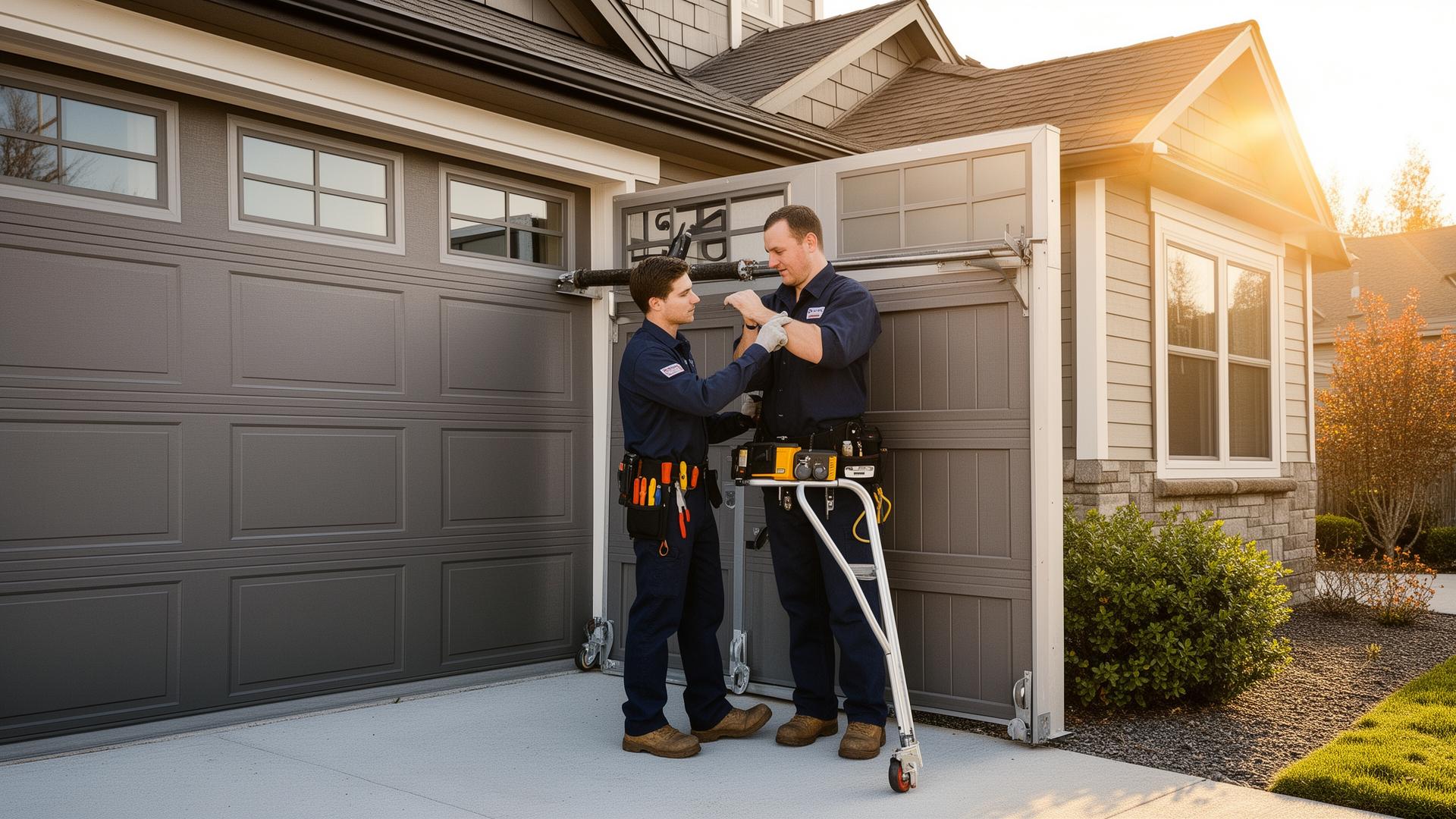 Professional garage door service technicians